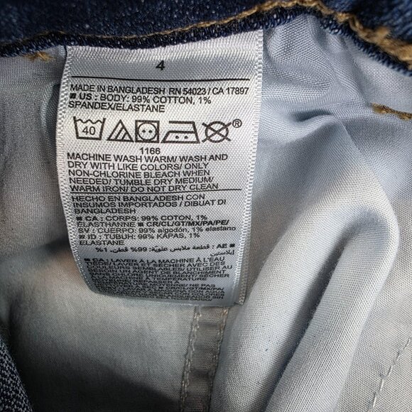 Old Navy Workwear Jeans Womens 4 Blue Curvy Sky-Hi Straight High Rise Utility - Picture 13 of 14